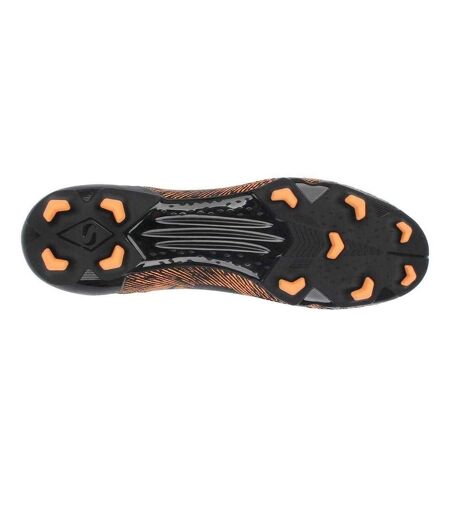 Chaussures De Foot Pour Terrain Ferme Motif/style À Rayures Homme Noir Orange Sondico
