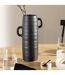 Vase Ondulé en Céramique Cent 25cm Noir-5