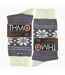 THMO Chaussettes en Laine Femme Vintage Thermiques-2