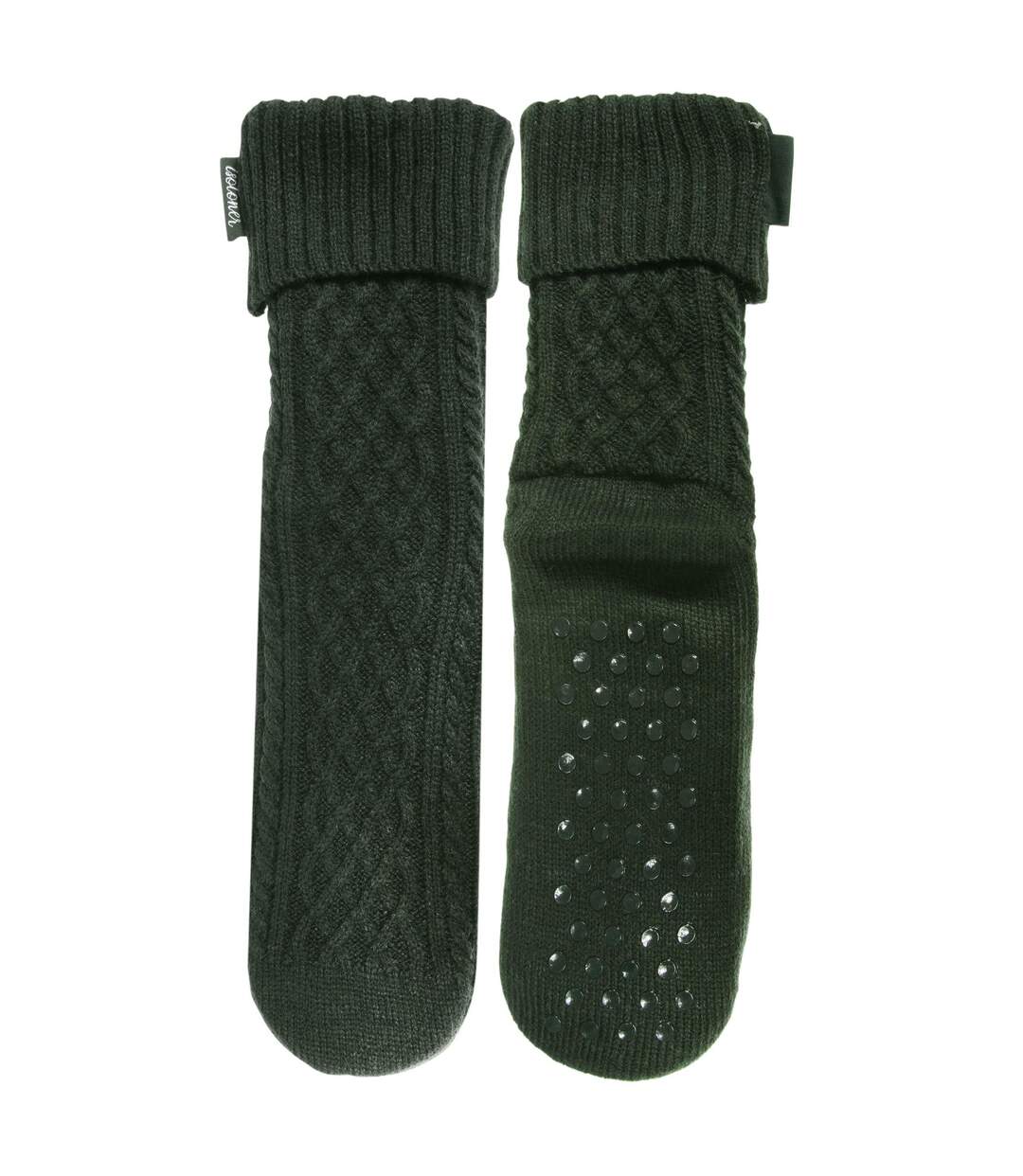 Isotoner Chaussettes d'intérieur homme ultra confortables, avec picots antidérapants