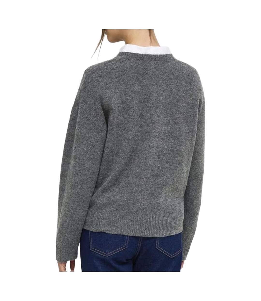 Pull gris foncé femme only lolivia-2