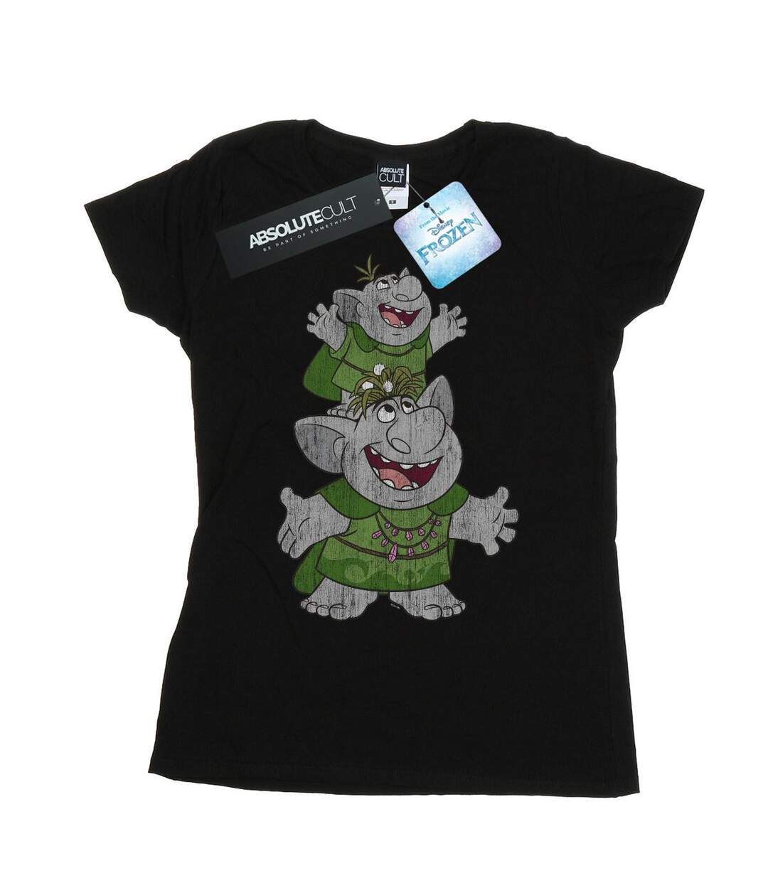 Disney T-shirt en coton Womens/Ladies Frozen Handstacking Trolls (Noir) - UTBI21992-1