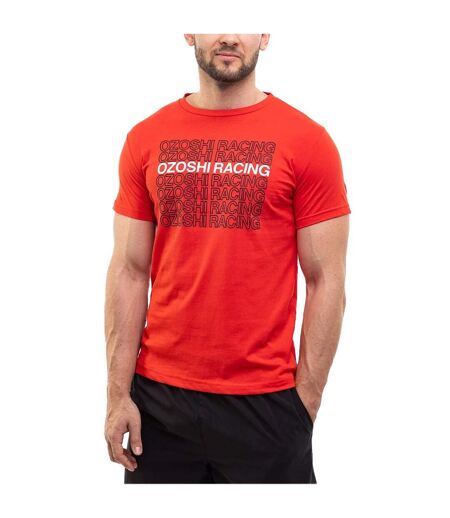 T-shirt Motif/style Logo Répété Homme Rouge Ozoshi