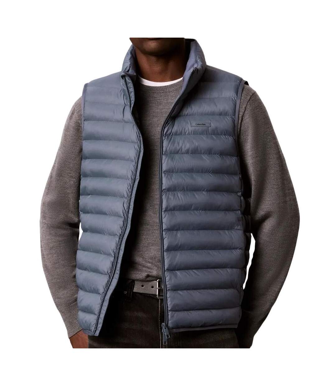 Doudoune sans manches grise homme calvin klein jeans slvlss-1