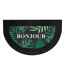 Tapis d'Entrée Demi-Lune Vesta 45x75cm Noir & Vert-1