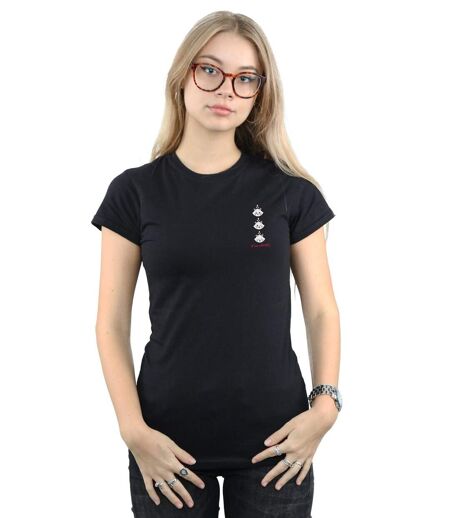 Disney Aristocats Marie - T-shirt en coton imprimé poitrine - Femmes/Dames (Noir) - UTBI15282
