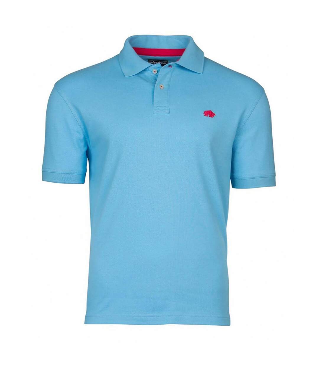 Mens Classic Organic Polo Shirt Sky Blue Raging Bull-1