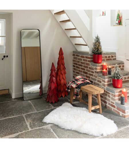 Sapin de Noël en Bois Pieces 120cm Rouge