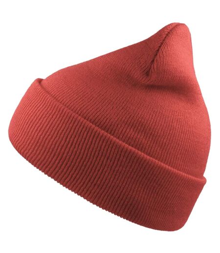 Unisex Adult Wind Recycled Cuffed Beanie Off Red Atlantis