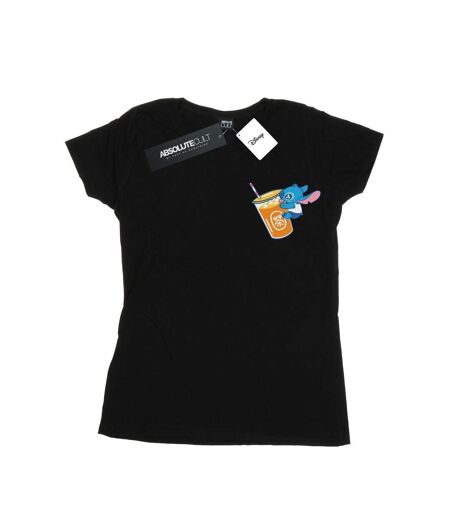 Disney Femme/Les femmes Lilo And Stitch - T-shirt en coton avec boisson (Noir) - UTBI25399