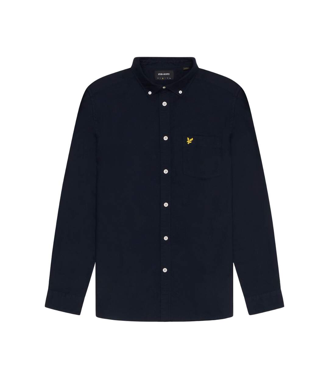 Mens plain oxford shirt dark navy Lyle & Scott