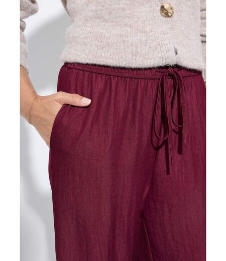 Pantalon fluide élastiqué twill uni