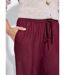Pantalon fluide élastiqué twill uni-4