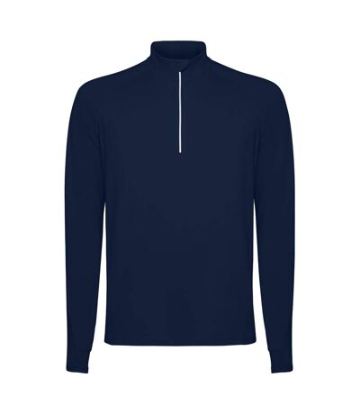 Mens estambul quarter zip long-sleeved sweatshirt navy blue Roly