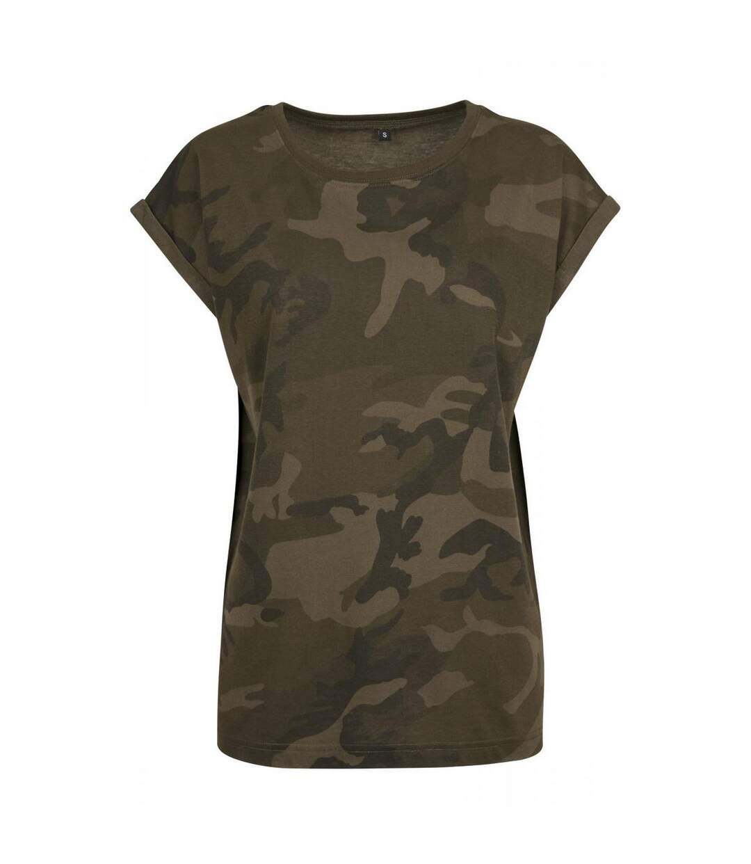 T-shirt Femme Vert Camouflage Build Your Brand-1