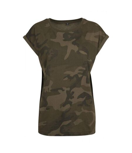 T-shirt Femme Vert Camouflage Build Your Brand