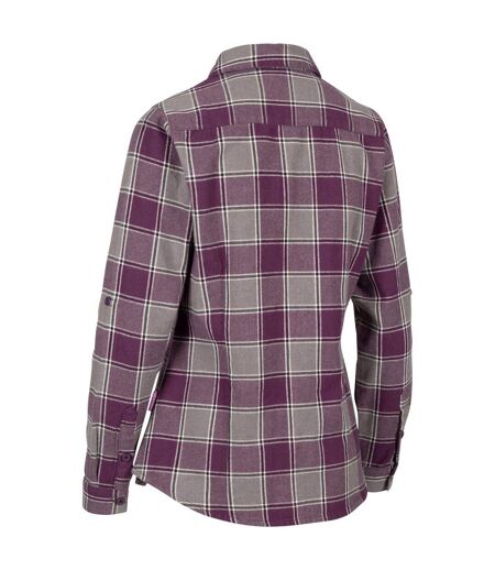 Chemise Manches Longues Motif/style À Carreaux Mindy Femme Mauve Foncé À Carreaux Trespass