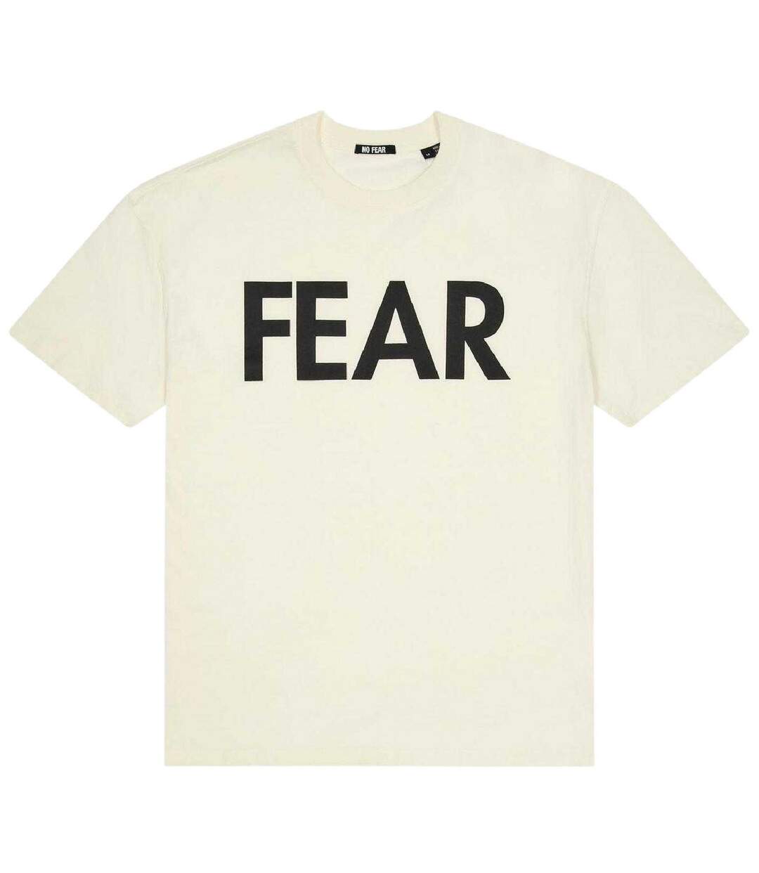 Mens Logo Crew Neck T-shirt White No Fear-2