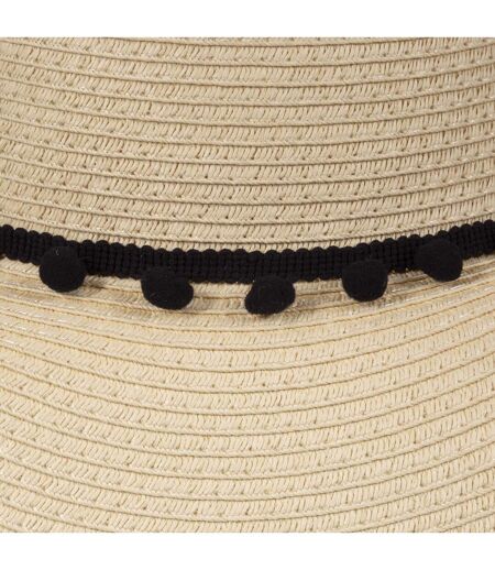 Isotoner Chapeau femme pompomps noirs