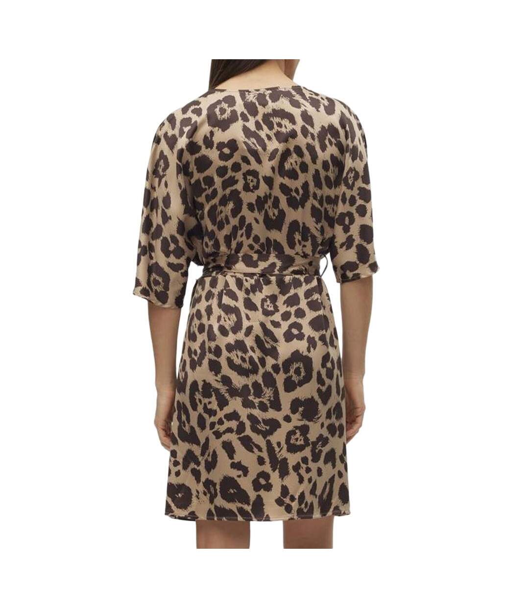 Robe marron léopard femme vero moda merle-2