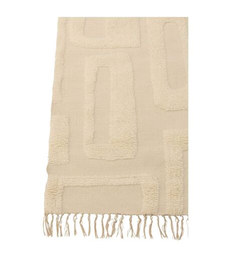 Tapis Déco en Laine Lignes Abstraites 200x300cm Écru