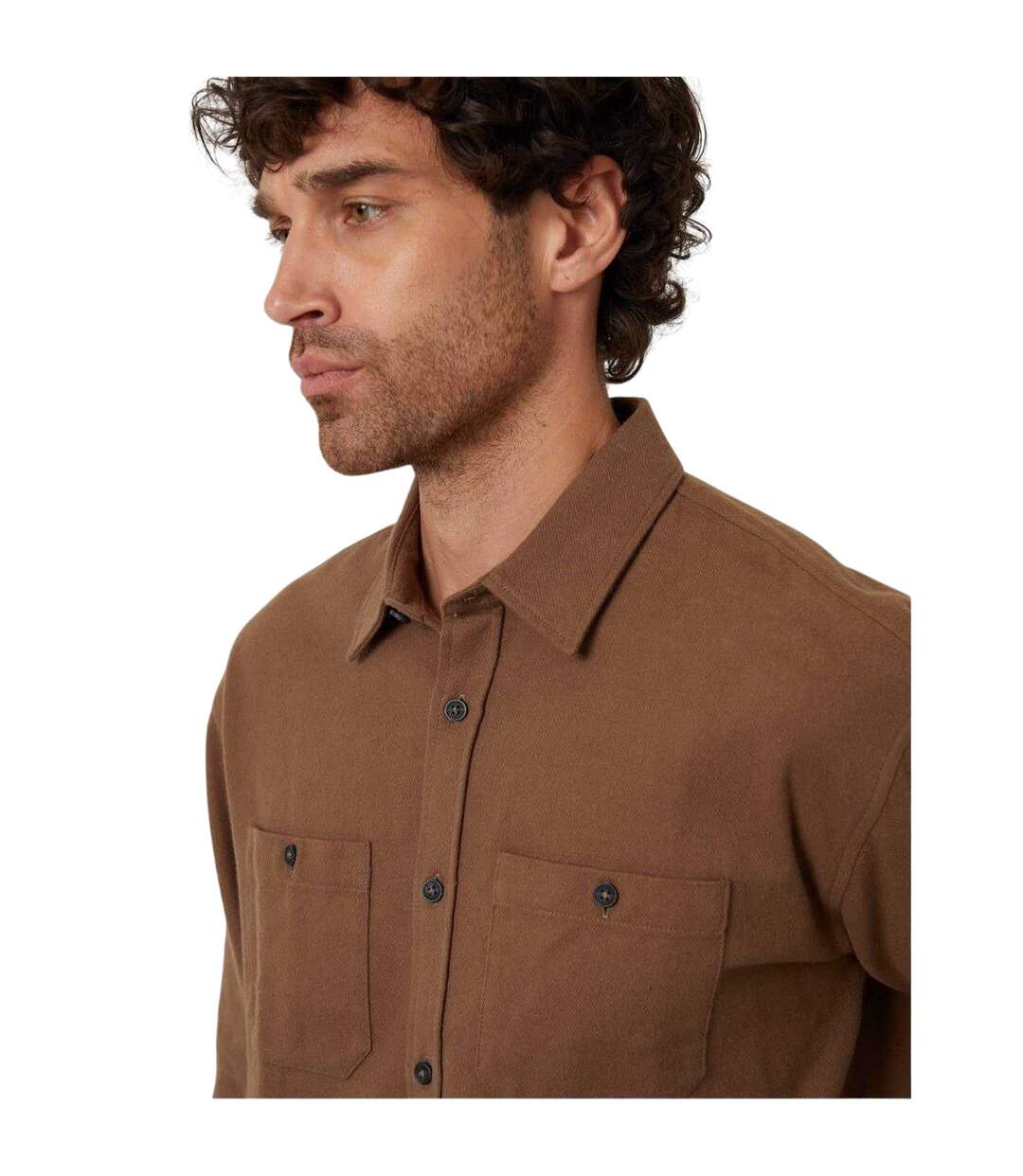 Chemise Manches Longues Firfield Homme Marron Threadbare-4