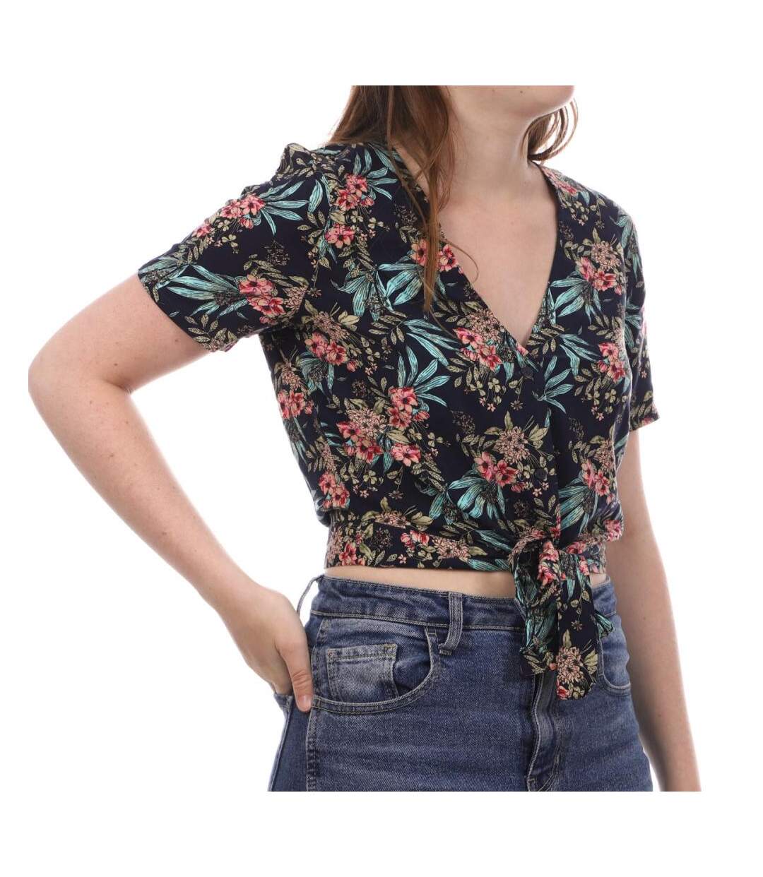 Blouse Marine à fleurs Femme Vero Moda Easy - S-1