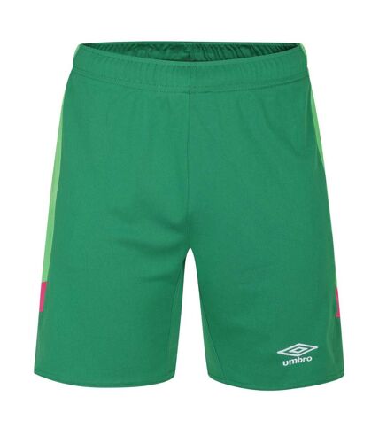 Umbro Mens Contrast Trim Goalkeeper Shorts (Jolly Green/Pink Glow)