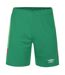 Umbro Mens Contrast Trim Goalkeeper Shorts (Jolly Green/Pink Glow)
