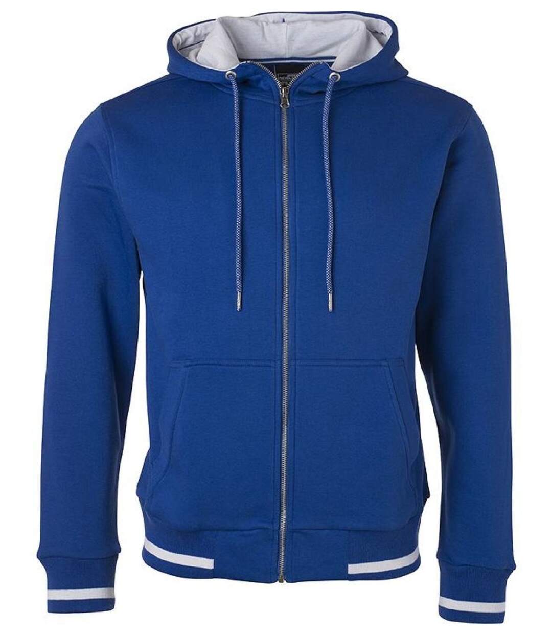 Veste sweat zippée à capuche - Homme - JN776 - bleu roi-1