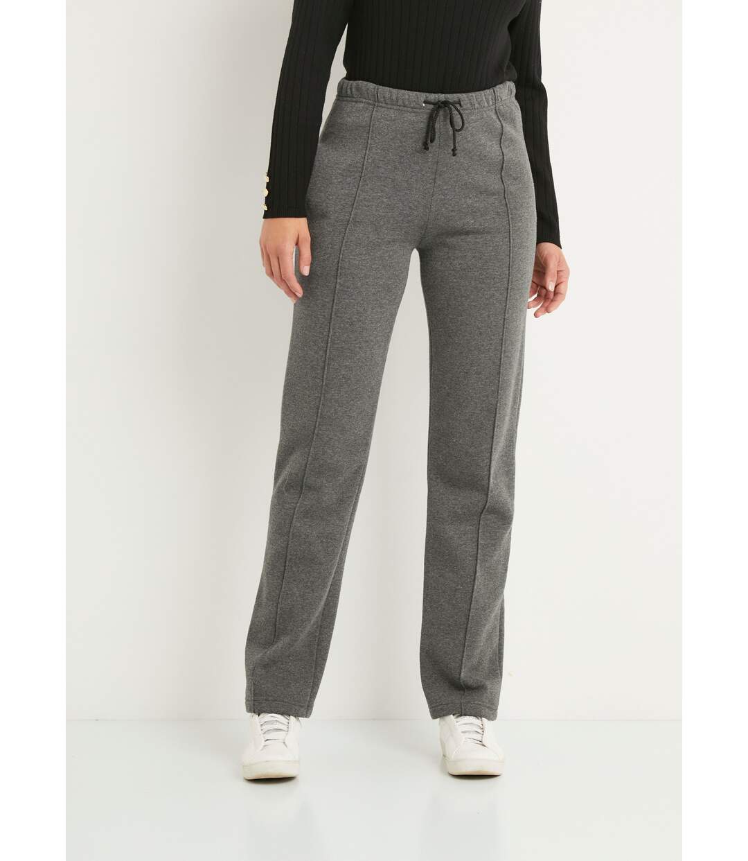 Pantalon détente ceinture élastiquée molleton-1