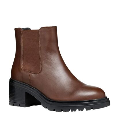 Bottines damiana femme marron foncé Geox