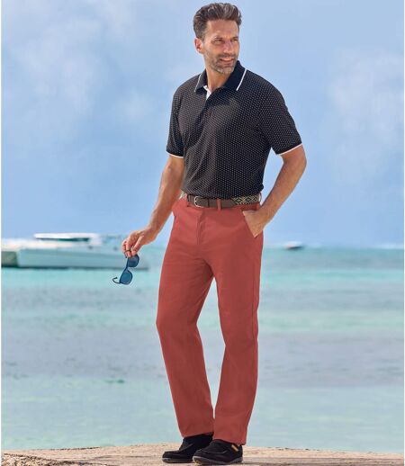 Terracotta regular chinobroek met stretch
