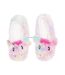 Womens/ladies Unicorn Plush 3d Slippers Multicoloured K Collection-4