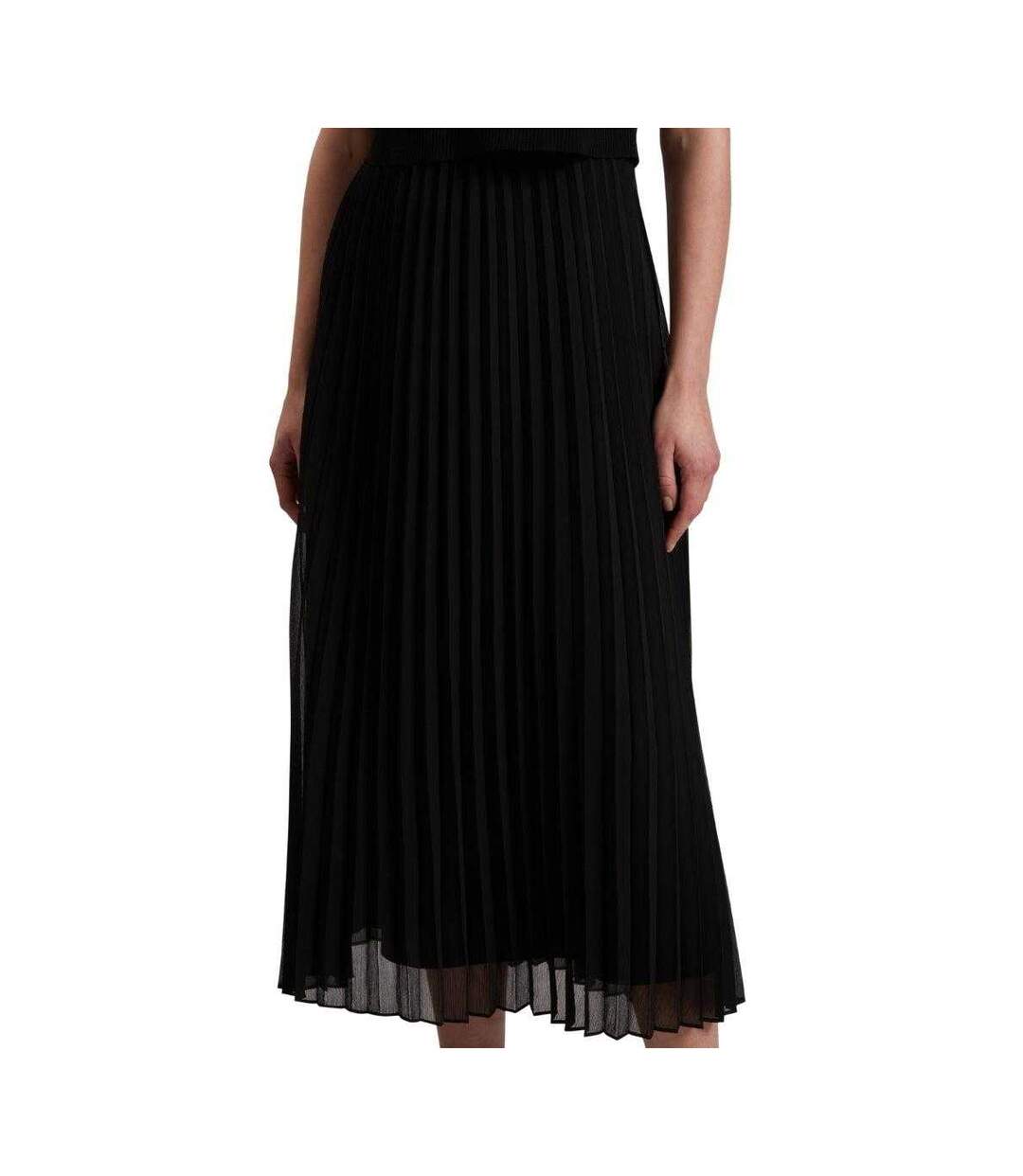 Robe Mi-longue Manches Style Caraco Motif/style 2-en-1 Larnahh Femme Noir Ted Baker-4