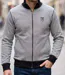 AXXANO AH1157M — Sweat col montant bleu marine : l'élégance texturée 100% coton-1