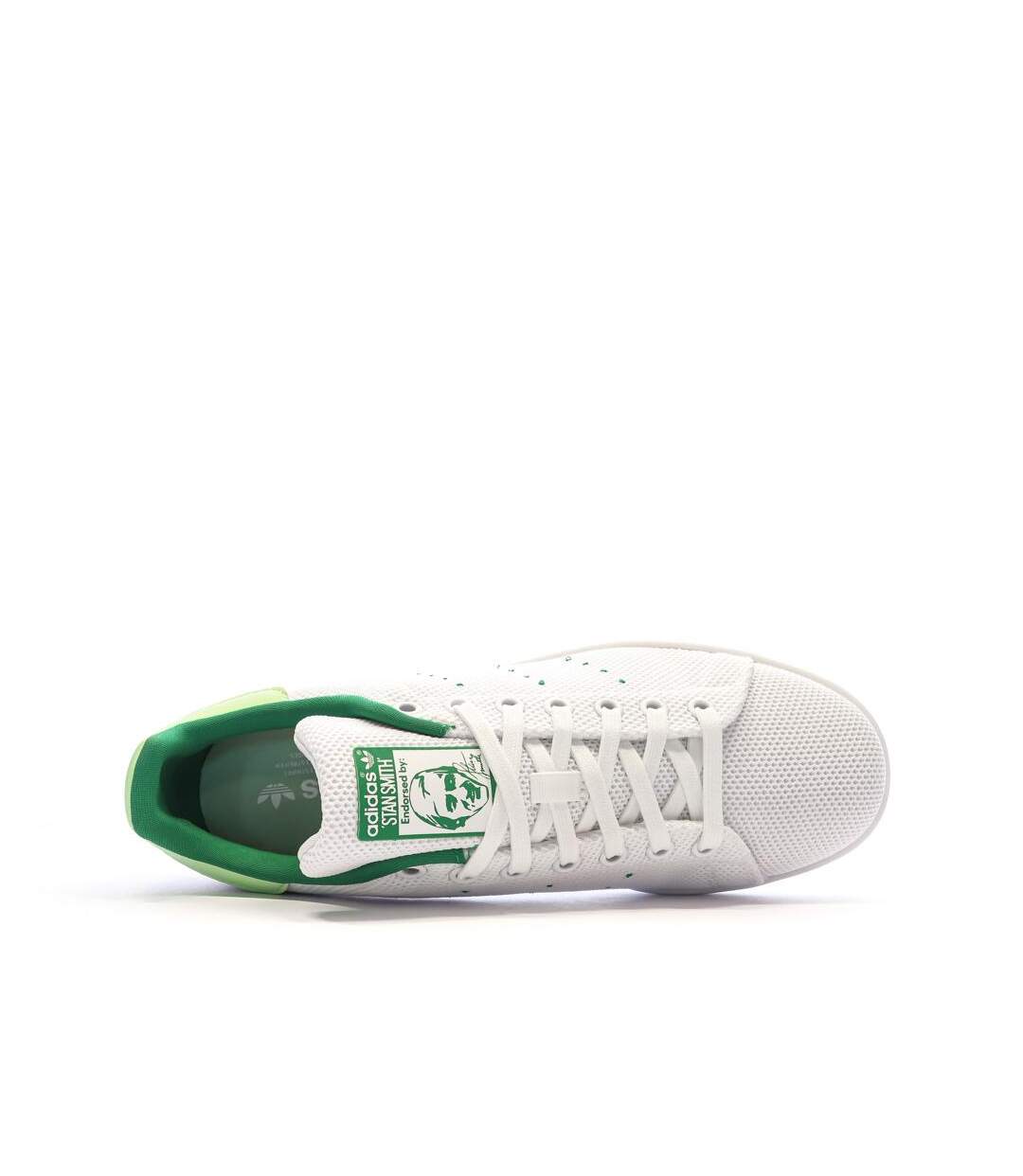 Baskets blanches/vertes homme adidas stan smith id3116-4
