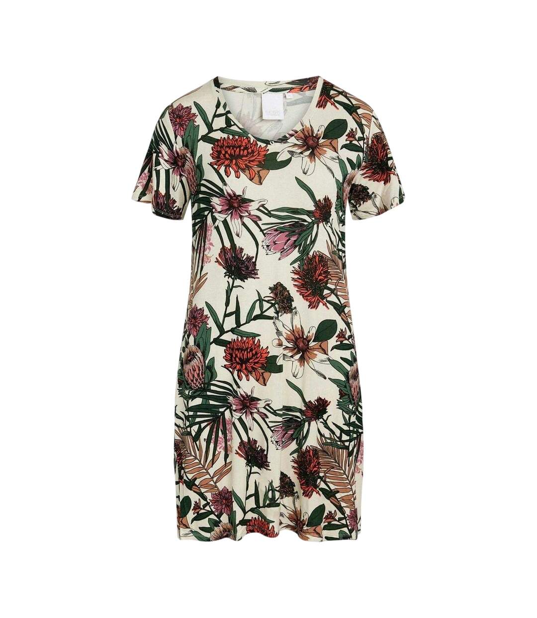Robe T-shirt Motif/style Protéa Jacqueline Femme Blanc Neige CCDK Copenhagen-2