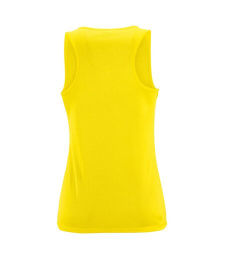 SOLS Womens/Ladies Sporty Performance Sleeveless Tank Top (Neon Yellow) - UTPC3132
