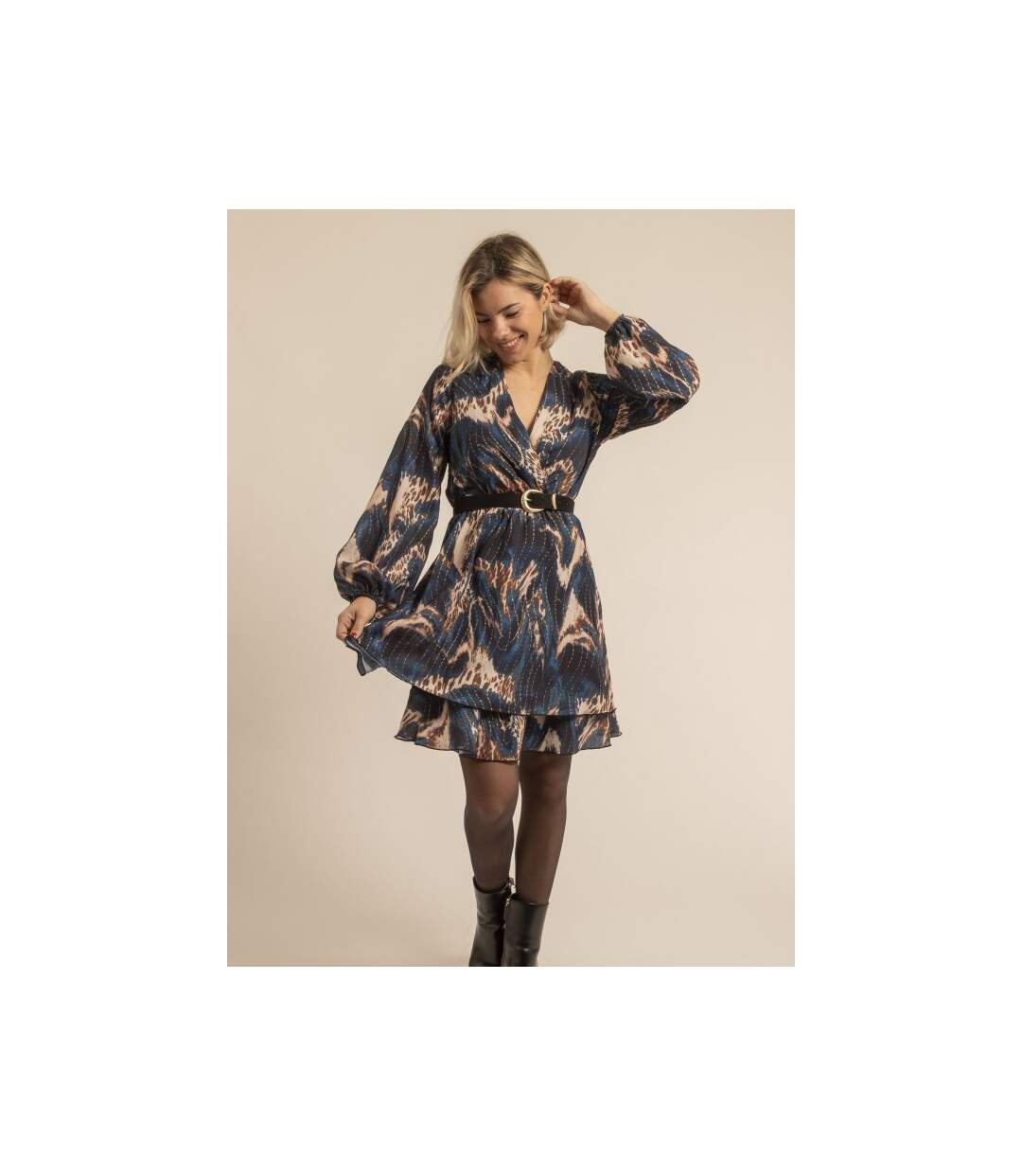 Robe courte motifs IRALINE - Dona X Lisa-1