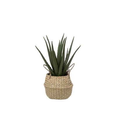Plante Artificielle & Pot Aloe Vera 37cm Vert