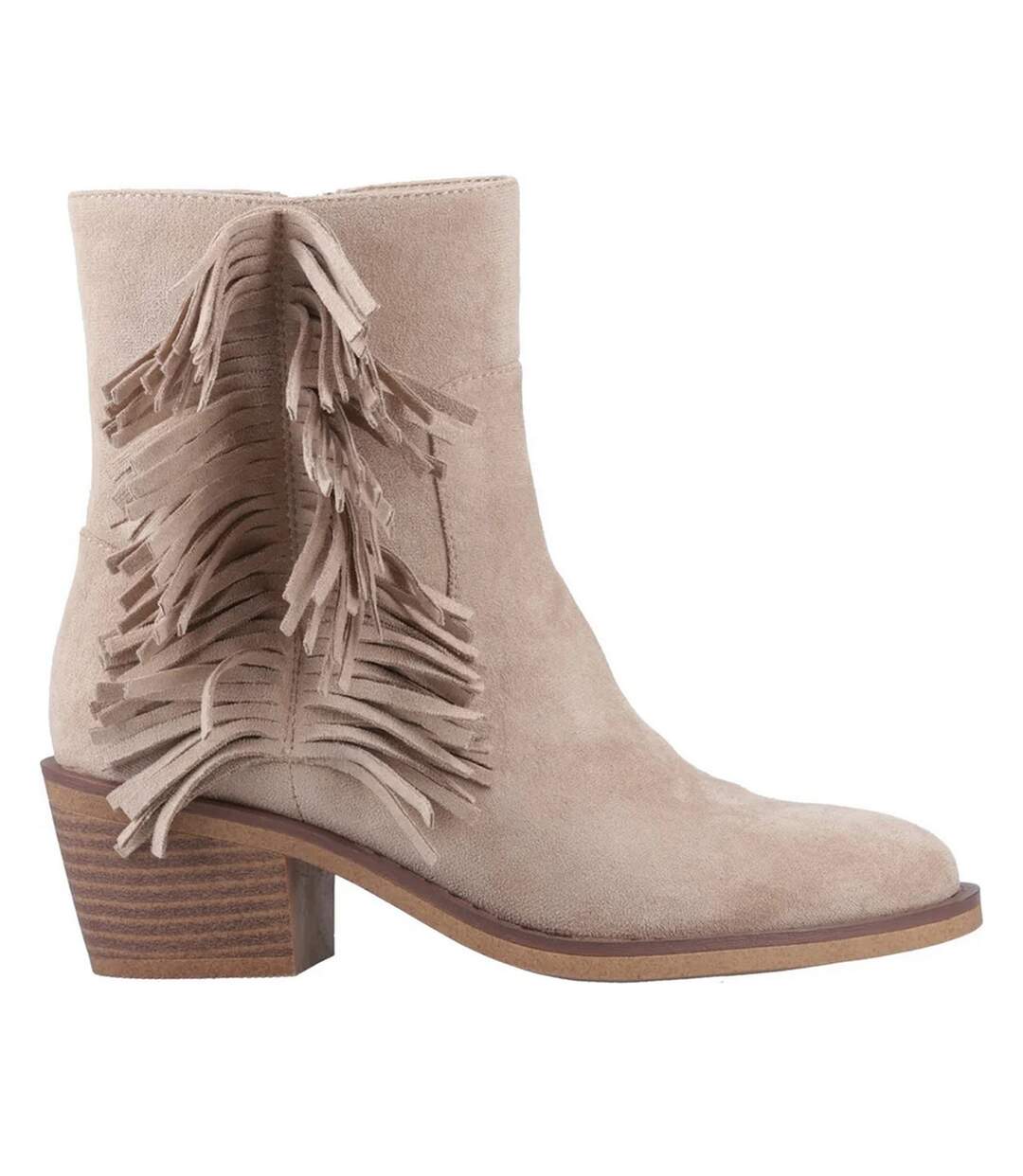 Womens/ladies Yankee Tassel Cowboy Boots Taupe Rocket Dog-3