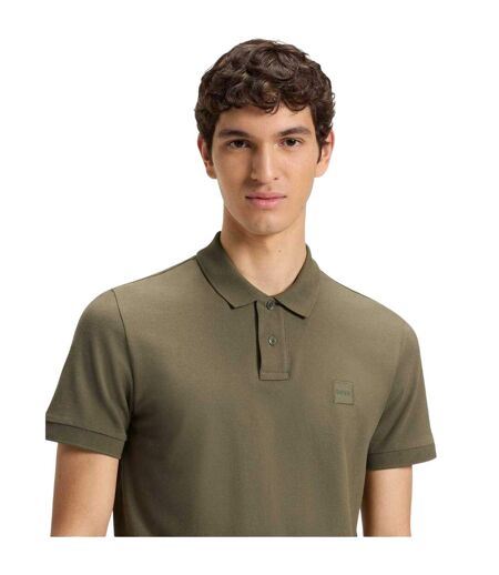 Polo Motif/style Logo Rectangulaire Passenger Homme Vert Boss