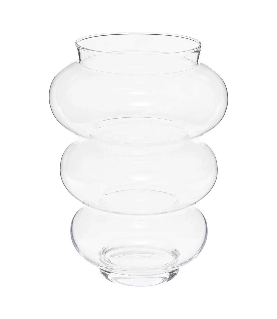 Vase Double en Verre Matali 36cm Vert-3