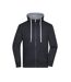 Veste À Capuche Lifestyle Homme Noir Gris Chiné James And Nicholson-1