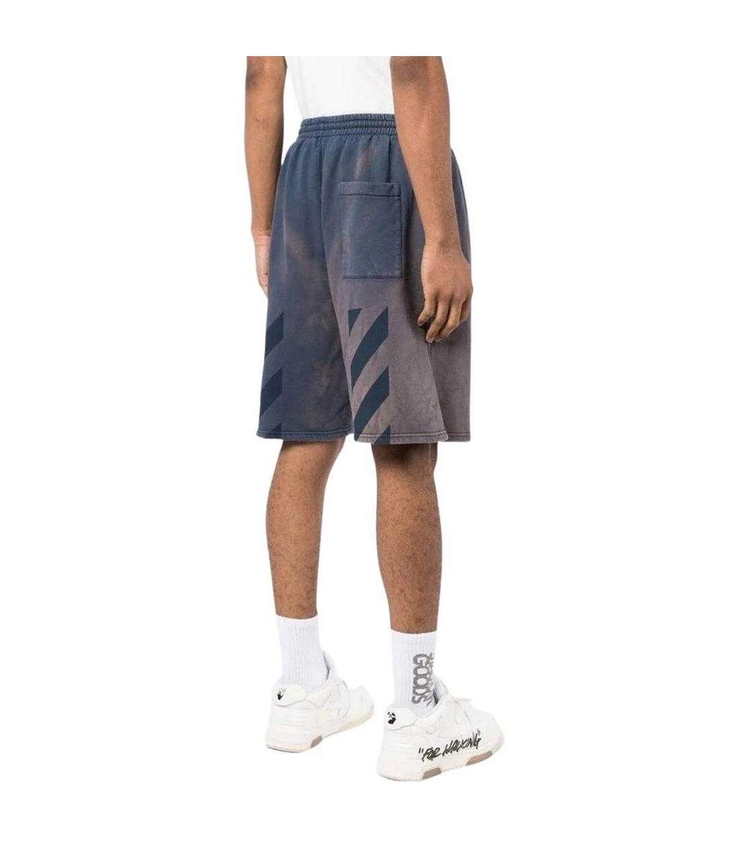 Short De Jogging Motif/style Rétro Diag Tab Skate Homme Bleu Marine Off-White-3