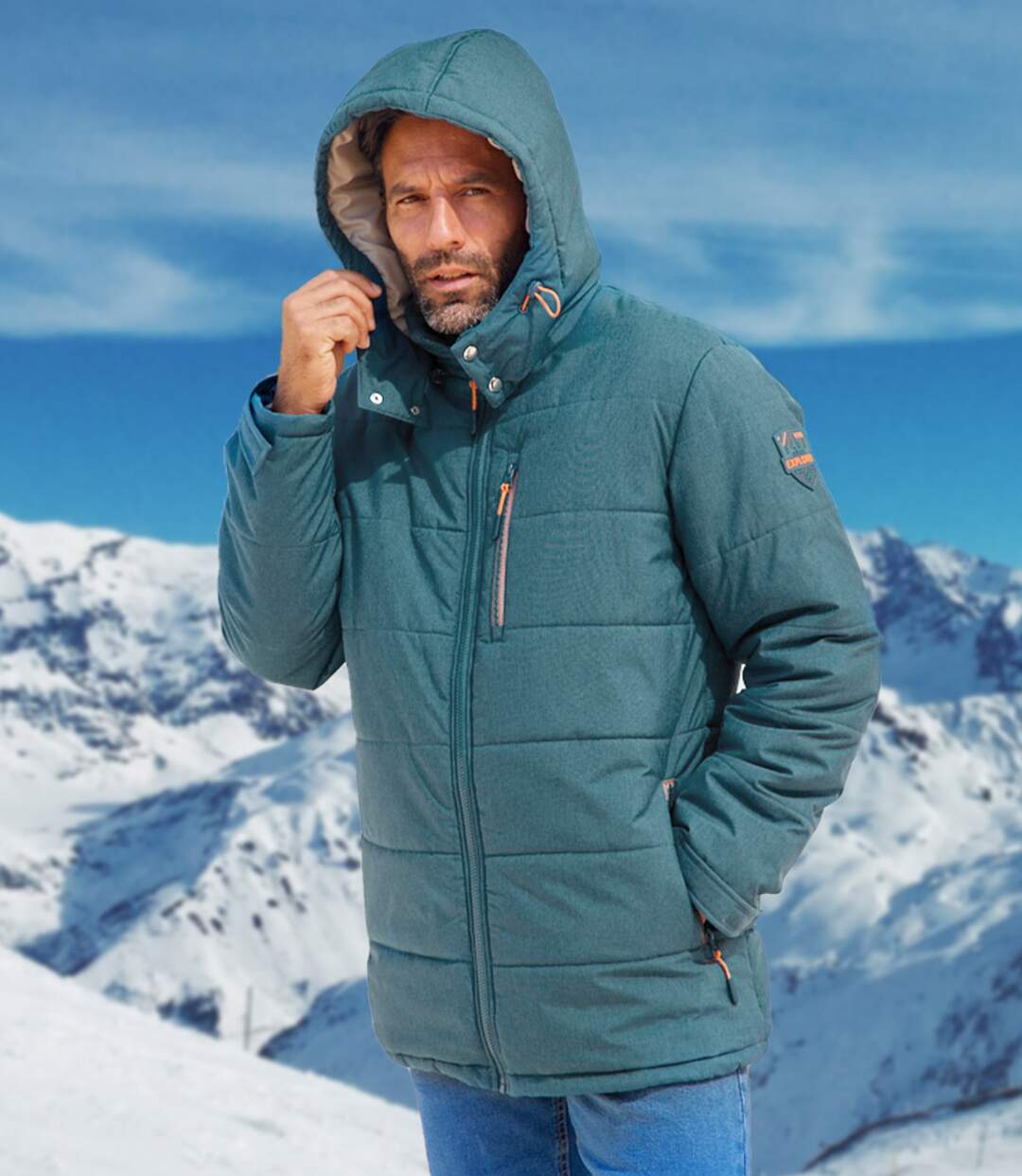 Prešívaná bunda s odnímateľnou kapucňou Snow Atlas For Men
