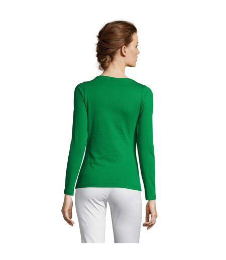 SOLS Womens/Ladies Majestic Long Sleeve T-Shirt (Kelly Green) - UTPC314