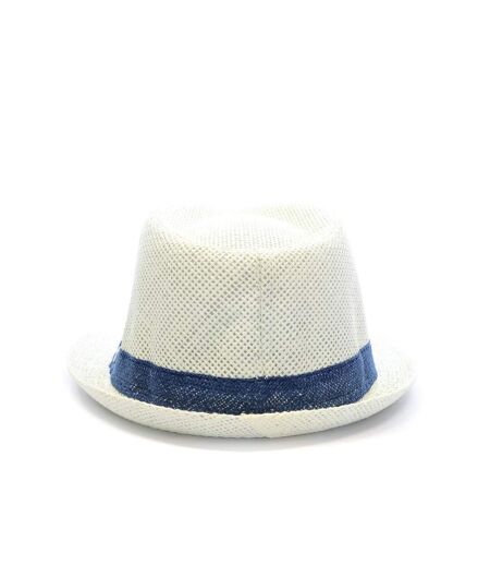 Chapeaux blanc fedora via lorenzo trilby ivoire