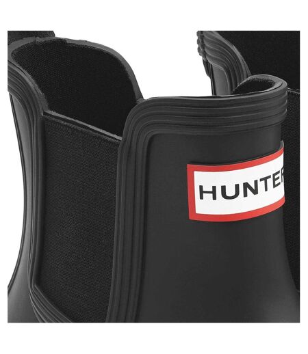 Womens/ladies Original Waterproof Block Heel Chelsea Boots Black Hunter